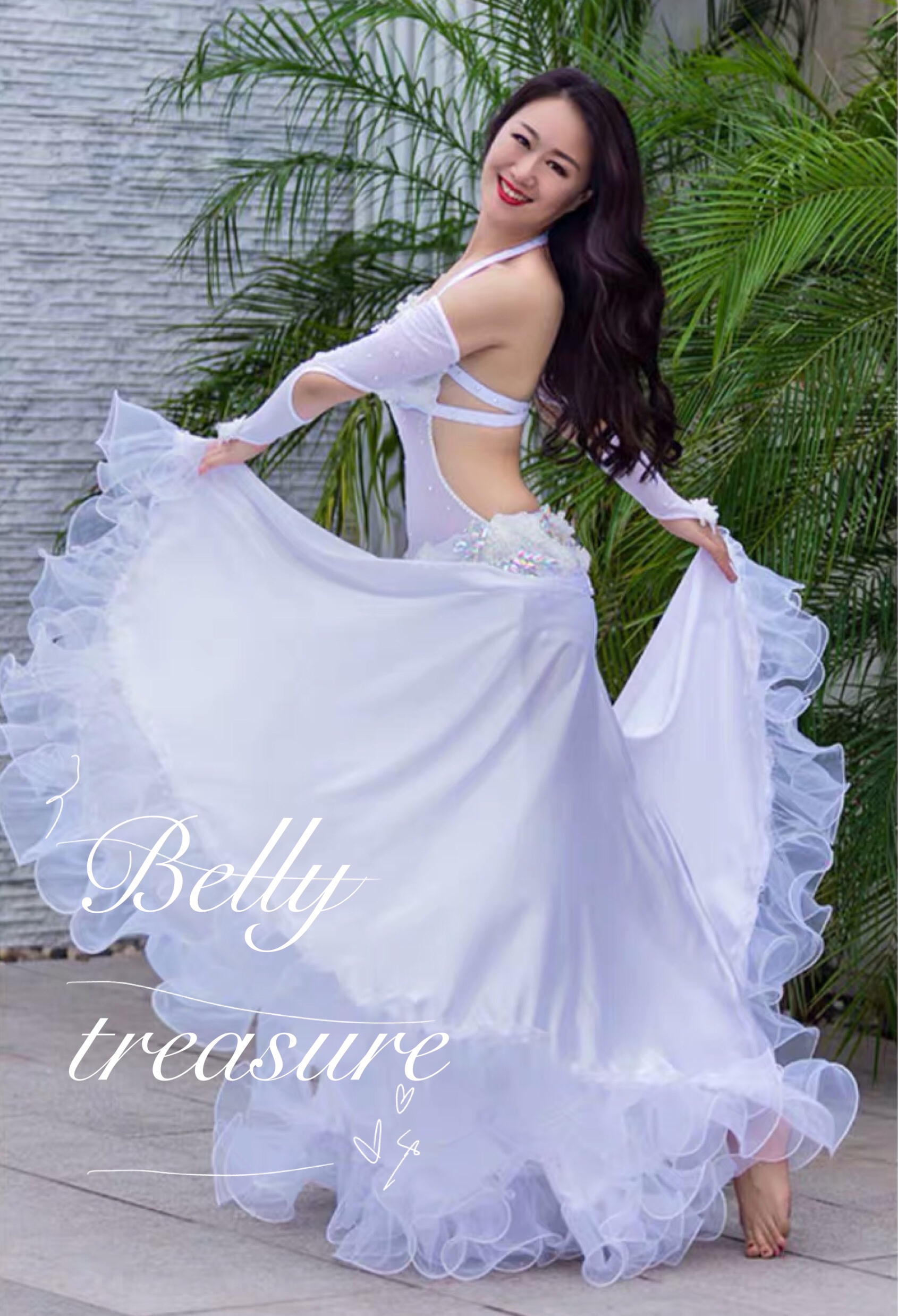 ベリーダンス舞台衣装 WZY3069 ホワイト | Belly Treasure