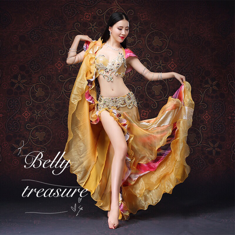 ベリーダンス衣装 キラキラゴールド ADNLWJ01476Belly Treasure