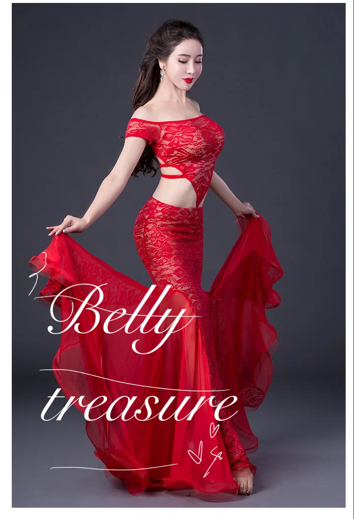 ベリーダンス衣装 レースワンピースドレス WZY2867Belly Treasure